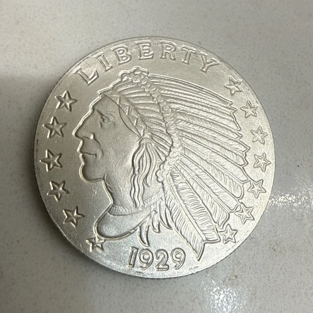 Incuse Indian Head 1/4 oz (7.8g) .999 Fine Silver Fractional Round Fast Shipping